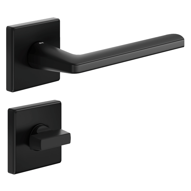 Ручка DND LUCE P 02, VIS-квадрат з накладкою під WC, чорний  (к-т)