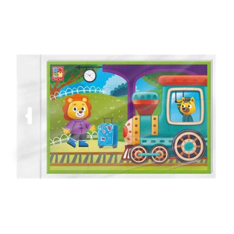 Гра розвиваюча Vladi Toys м'які пазли А5 Потяг (VT1104-22)