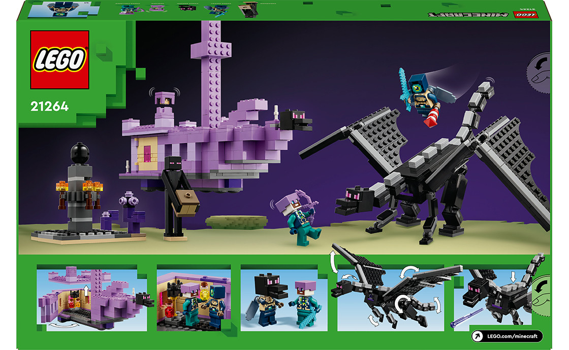 Конструктор LEGO Minecraft Ендер Дракон та Корабель Краю (21264), фото 1