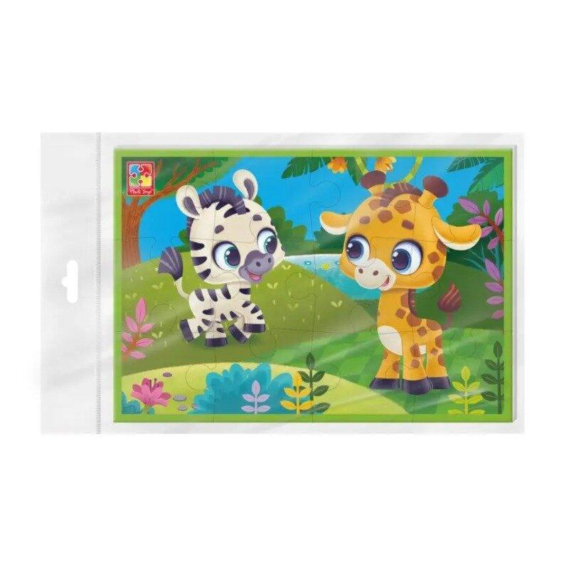 М'які пазли Vladi Toys А5 Зебра та жираф (VT1103-87)