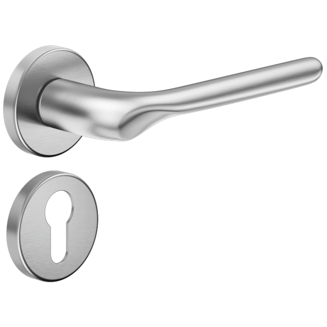 Ручка DND CHOP, VIS-круг з накладкою під циліндр, матовий хром (к-т)