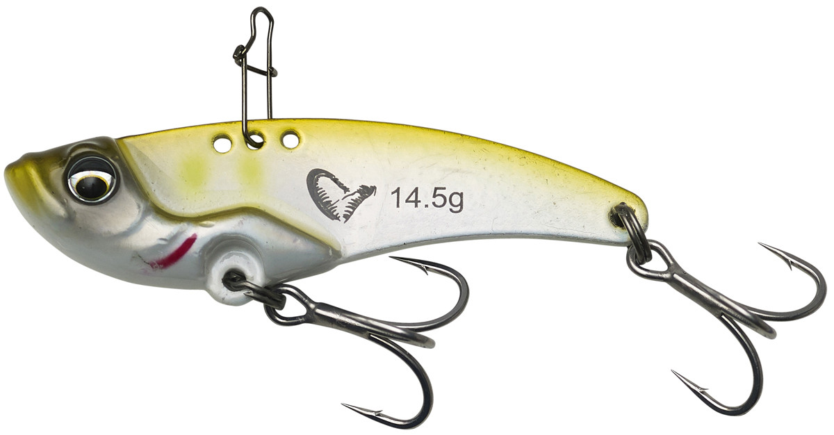 Цикада Savage Gear Vib Blade 45mm 8.5g Green Silver Ayu приманка на окуня, щуку, судака