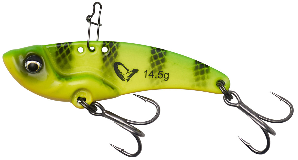 Цикада Savage Gear Vib Blade 45mm 8.5g Firetiger приманка на окуня, щуку, судака