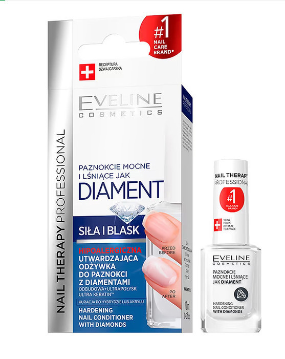 Зміцнюючий засіб для нігтів Eveline Cosmetics Nail Therapy Professional Diamond 12 мл (5901761971934)