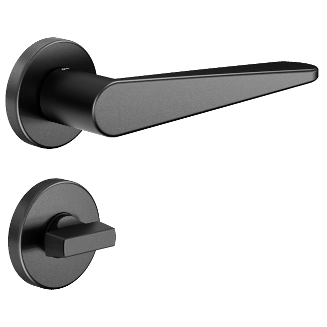 Ручка DND IKI, VIS-круг з накладкою під WC, антрацит (к-т)