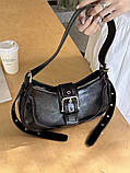 Жіноча сумка 10347 багет чорна, фото 2