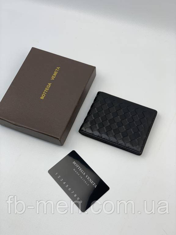 Візитниця Bottega Veneta картхолдер шкіряний з відділенням під права якість преміум