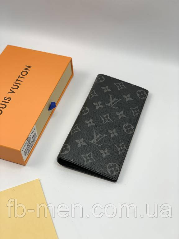 Гаманець чоловічий гаманець портмоне Louis Vuitton Grey Monogram сіра шкіряна якість Преміум, фото 1