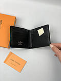 Гаманець чоловічий гаманець портмоне Louis Vuitton taiga шкіряна чорна якість Преміум, фото 4