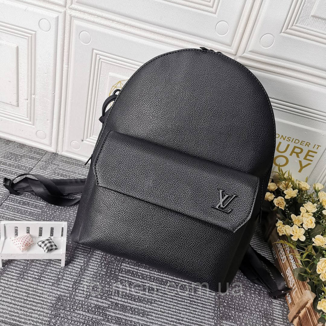 Рюкзак Louis Vuitton Aerogram чорний міський преміум'якість