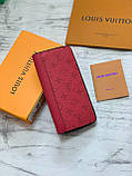 Гаманець червоний Louis Vuitton гаманець на блискавці якість преміум, фото 2