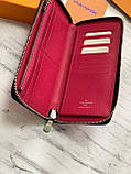 Гаманець червоний Louis Vuitton гаманець на блискавці якість преміум, фото 3