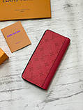 Гаманець червоний Louis Vuitton гаманець на блискавці якість преміум, фото 5