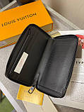 Шкіряний гаманець Louis Vuitton Zippy Vertical Monogram Seal гаманець органайзер якість преміум, фото 5