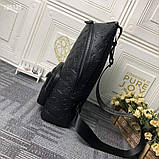 Сумка-слінг Louis Vuitton Racer Monogram Shadow leather шкіряна чорна преміум'якість, фото 3