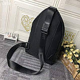 Сумка-слінг Louis Vuitton Racer Monogram Shadow leather шкіряна чорна преміум'якість, фото 4