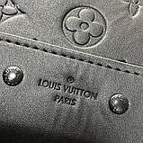 Сумка-слінг Louis Vuitton Racer Monogram Shadow leather шкіряна чорна преміум'якість, фото 8