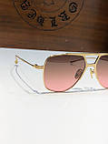 Окуляри сонцезахисні Chrome Hearts Titanium у золотій оправі якість преміум, фото 4