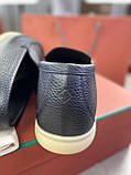 Лофери Loro Piana Summer Walk Black Leather шкіряні чоловічі мокасини, фото 6