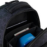 Рюкзак шкільний каркасний для хлопців, ортопедична спинка 2 відділення GO24-597M-8 GoPack, фото 6