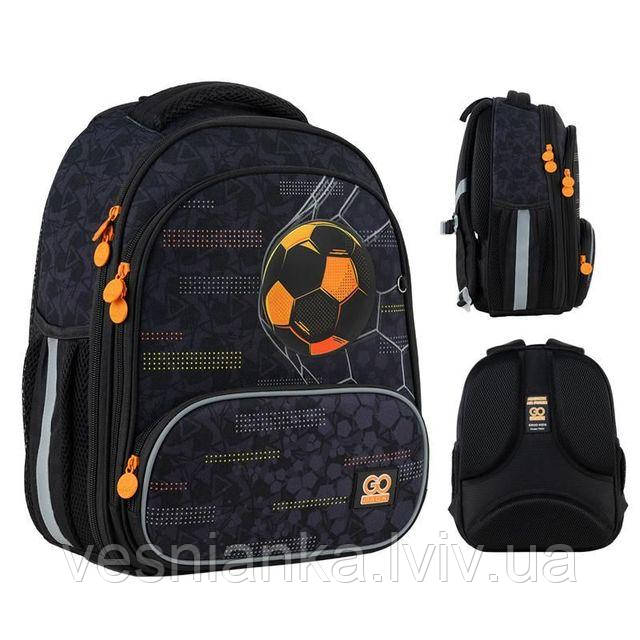 Рюкзак шкільний каркасний для хлопців, ортопедична спинка 2 відділення GO24-597M-8 GoPack, фото 1