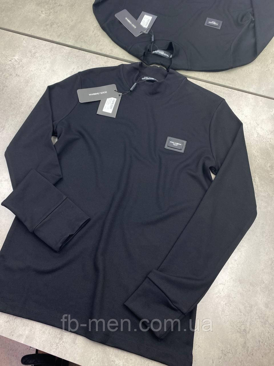 Лонгслів Dolce Gabbana Black Classic Logo чорний
