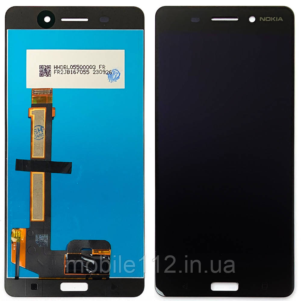 Екран (дисплей) Nokia 6 TA-1033 TA-1021 з тачскріном чорний оригінал Китай