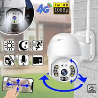 Уличная камера видеонаблюдения PTZ онлайн камеры наблюдения поворотная wifi камера 350 градусов для охраны