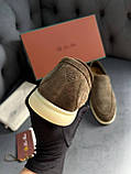 Лофери Loro Piana Summer Walk чоловічі замшеві коричневого кольору, фото 4