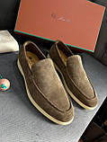Лофери Loro Piana Summer Walk чоловічі замшеві коричневого кольору, фото 7