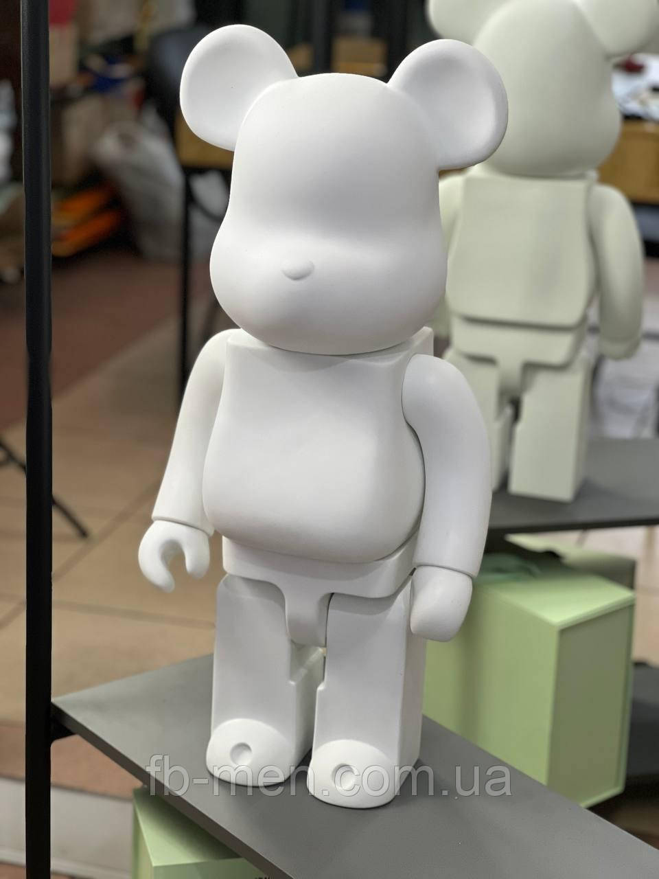 Статуетка ведмідь Bearbrick White 1000% (70 cm) інтер'єрна фігурка ведмідь Беарбрик білий