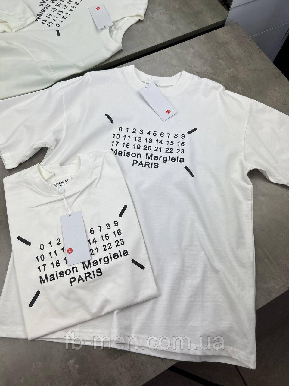 Футболка Maison Margiela Logo White біла преміум'якість