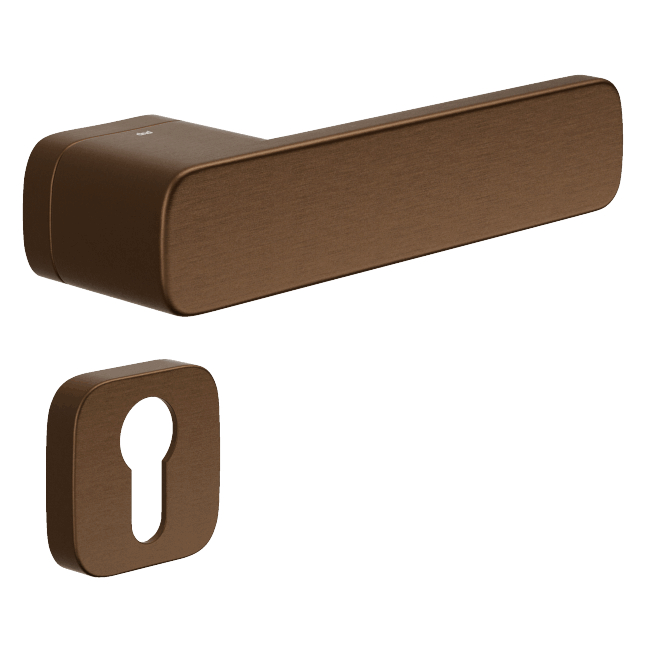 Ручка DND PLURIS з накладкою під циліндр, бронза (к-т)