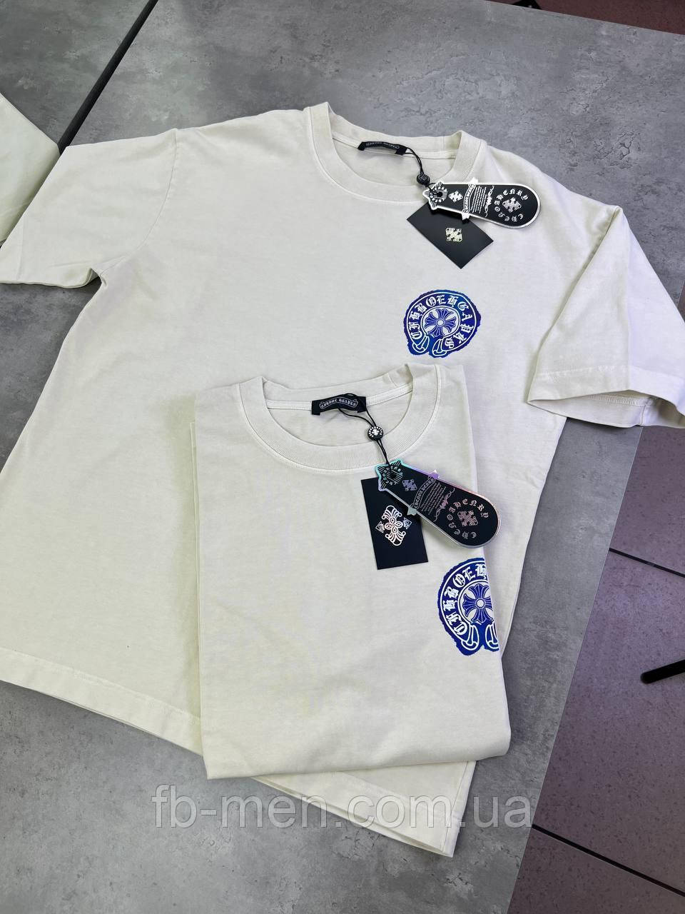 Футболка Chrome Hearts multicolor чоловіча біла