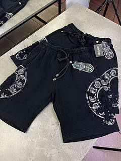 Трикотажні шорти Chrome Hearts Black чоловічі чорні