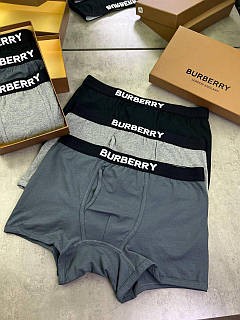 Труси чоловічі Burberry classic logo боксери набір 3 шт. якість преміумбавовна