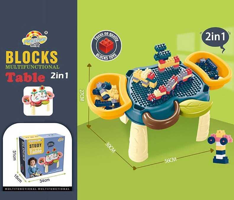 Столик з конструктором RX 1900-50 знімна панель під мозайку, 2 види конструктора, мозайка, гайковий ключ, викрутка, наліпки, в, фото 1