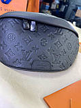 Сумка поясна Louis Vuitton Discovery PM чоловіча шкіряна бананка якість преміум, фото 3