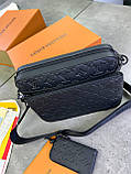Месенджер Louis Vuitton Black Trio Monogram, фото 5