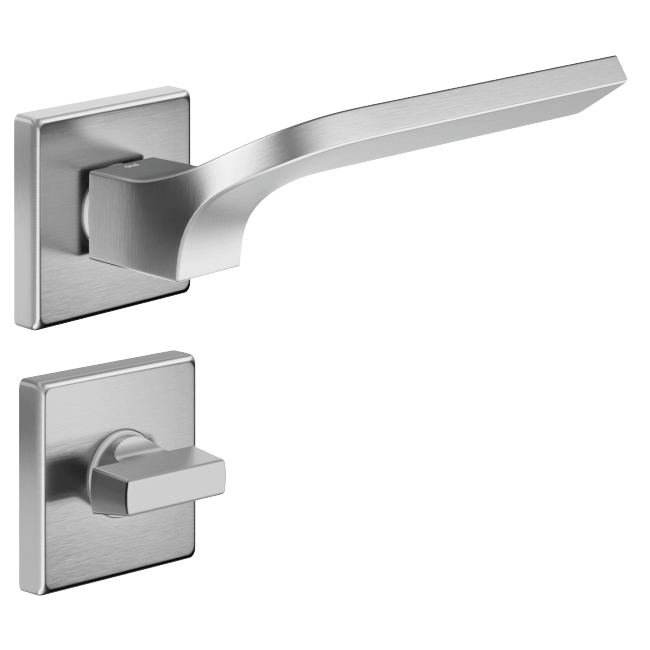 Ручка DND JOY 02, VIS-квадрат з накладкою під WC, матовий хром (к-т)