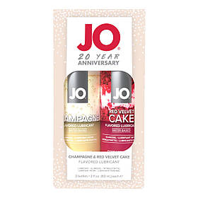 Набір смакових мастил JO Champagne & Red Velvet Cake (2×60 мл), Limited Edition