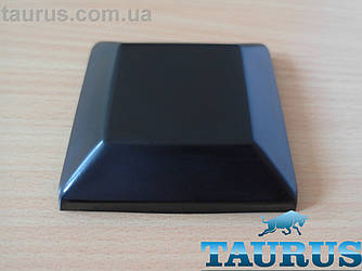 Чорний квадратний декоративний фланець Cube 82x82 висотою 19мм із н/ж сталі, без отвору. Суцільний