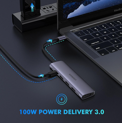 Мультипортовий адаптер UGREEN 5-in-1 USB C Hub with 4K HDMI (50209), фото 3