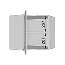 Кухонна кутова шафка з полицею. Шир 600 мм. Фасад МДФ, фото 4