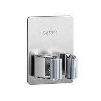 Настінний тримач для швабри - нержавіюча сталь SUS304 - без свердління і клею - SLV