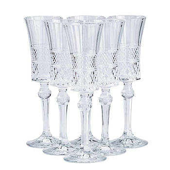 Келихи для шампанського на високій ніжці 6 штук по 145 мл HP51B