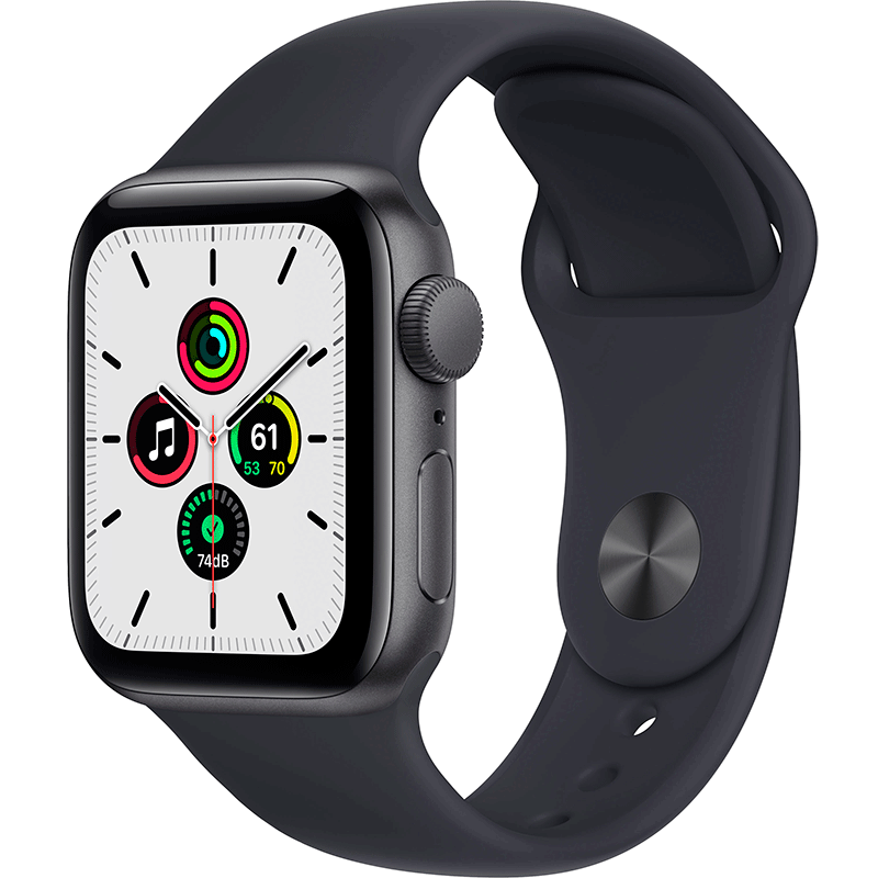 Смарт-годинник Apple Watch SE GPS 40mm Space Gray Aluminum Case w. Midnight S. Band (MKQ13)