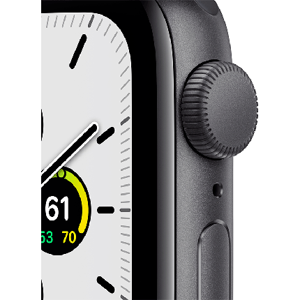 Смарт-годинник Apple Watch SE GPS 40mm Space Gray Aluminum Case w. Midnight S. Band (MKQ13), фото 2