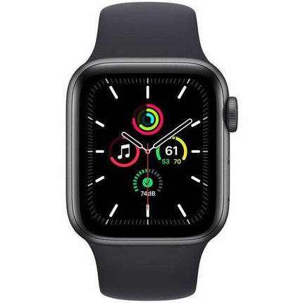 Смарт-годинник Apple Watch SE GPS 40mm Space Gray Aluminum Case w. Midnight S. Band (MKQ13), фото 3