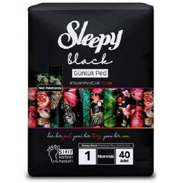 Прокладки щоденні Sleepy Black  Normal-1 №40 (240 mm)